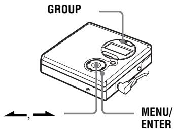 SONY MZ-R410 - Enregistrement de plages ou de groupes comme nouveau groupe (réglage de groupe) - 2