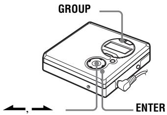 SONY MZ-R410 - Utilisation de la fonction de groupe (mode groupe) - 1