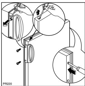 FAURE FRB 29S BLANC - Pour changer le sens d'ouverture des portes - 4