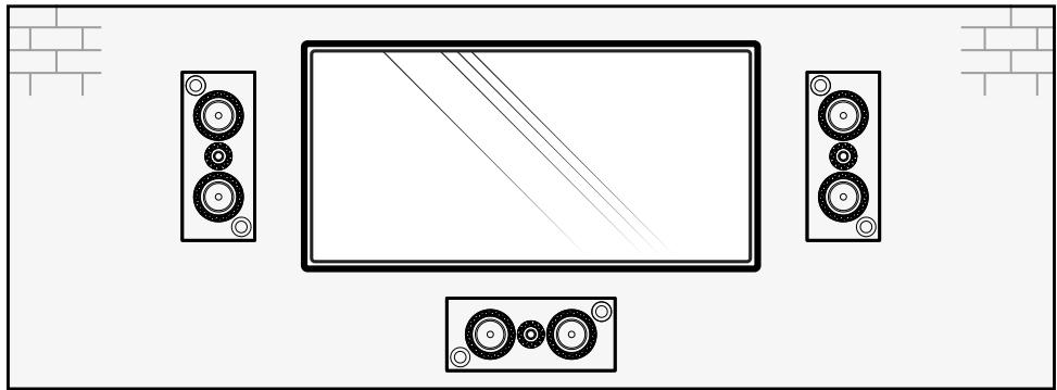ELIPSON PF_SUB10_NOIR - 3a. Mounting the wall speakers (PF7SR, PF14LCR) - 1