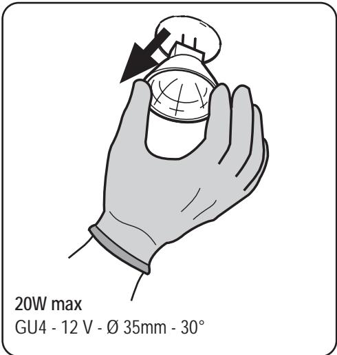 FAURE FHC9746S - Remplacement de l'ampoule déclairage - 1