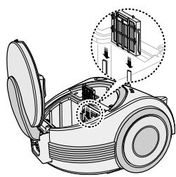 SAMSUNG STARDUSCT SC 750 - NETTOYAGE DU FILTRE INTERNE - 3