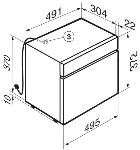 MIELE DG2351BLANC - Dimensions de l'appareil DG 2351 - 1