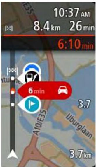 TOMTOM ViA 53 - Barre de parcours - 1