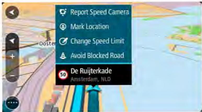 TOMTOM ViA 53 - Créer un rapport de modification de carte à partir d'un emplacement marqué - 1