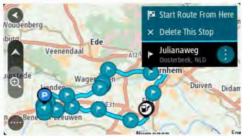 TOMTOM ViA 53 - Se rendre à un arrêt d'un parcours enregistré - 2