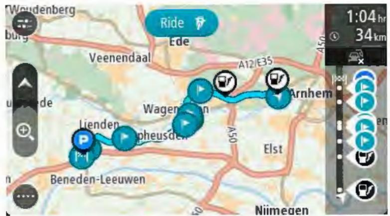 TOMTOM ViA 53 - Se rendre à un arrêt d'un parcours enregistré - 3