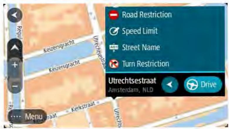 TOMTOM ViA 53 - Créer un rapport de modification de carte à partir d'un emplacement marqué - 2
