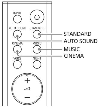 SONY HTSF150 - Réglage de l'effet sonore personnelisé pour différentes sources sonores (mode Son) - 1