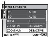 OLYMPUS MJU9000 - Utilisez 四 四 pour selectionner le Sousmenu 1 désiré, puis appuyez sur la touche (OK nuc). - 1