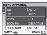 OLYMPUS MJU9000 - Utilizez pour selectionner le Sous-menu 2, puis appuyez sur la touche OK. - 1