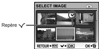 OLYMPUS MJU9000 - Pour sélectionner et effacer les images une à la fois [SELECT IMAGE] - 1