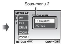 OLYMPUS MJU9000 - Utilisez 四 四 pour selectionner le Sousmenu 1 désiré, puis appuyez sur la touche (OK nuc). - 2