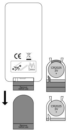 PROLINE CR9OIP - PILE DE LA TELECOMMANDE - 1