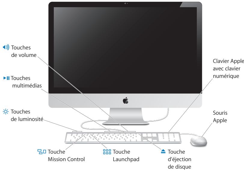 APPLE MR452FN - Fonctionnalités du clavier et de la souris - 1