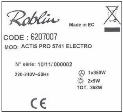 ROBLIN ACTIS ELECTRO 57 - ACTIS ELECTRO 7741 - 8