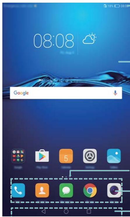 HUAWEI MEDIAPAD M3 WIFI - Prise en main de l'écran d'accueil - 1