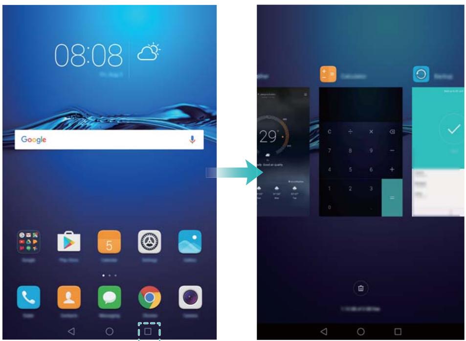 HUAWEI MEDIAPAD M3 WIFI - Affichage des applications récemment utilisées - 1