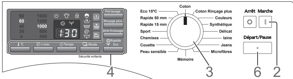 PANASONIC NA-148VG3WFR - Préparation du lavage - 1