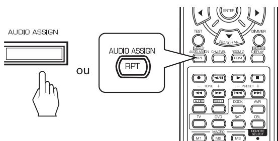 SHERWOOD RD7503 - Appuyez sur la touche AUDIO ASSIGN. - 1