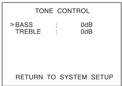 SHERWOOD RD7503 - ■ Sélection de TONE CONTROL (CONTROLE DE TONALITE) - 2