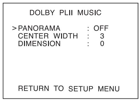 SHERWOOD RD7503 - Sélection de DOLBY PLII MUSIC - 2