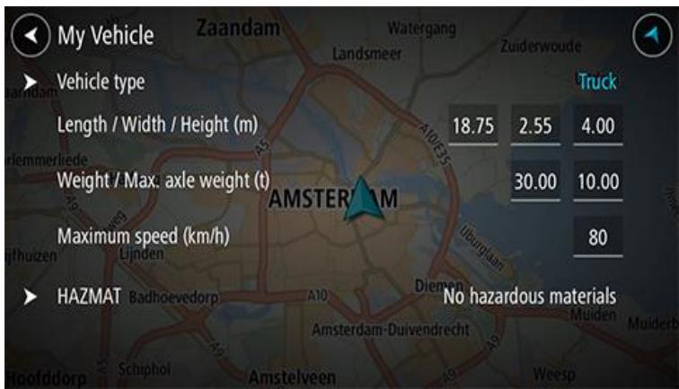 TOMTOM GO PROFESSIONAL 620 - Définir votre type de vehicule - 3
