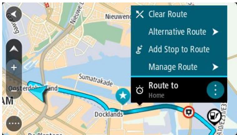 TOMTOM GO PROFESSIONAL 620 - Ajouter un arrêt à un parcours enregistré à l'aide de la carte - 1