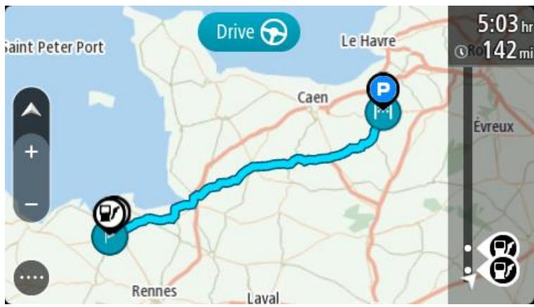 TOMTOM GO PROFESSIONAL 620 - Naviguer à l'aide d'un parcours - 1
