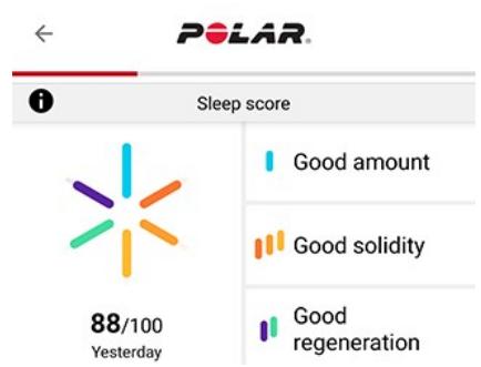 POLAR VANTAGE V2 NOIR - Données relatives au sommeil dans l'application et sur le service Web Polar Flow - 2