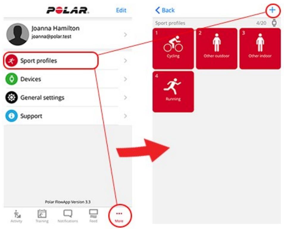 POLAR VANTAGE V2 NOIR - AJOUTER UN PROFIL SPORTIF - 1