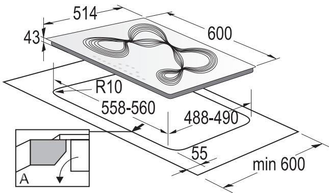 GORENJE IT641KRC - Dimensions d'encastrement - 1