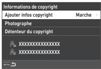 PENTAX K-3 MARK III NU NOIR - Réglage des informations de copyright - 1
