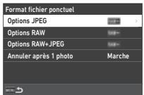 PENTAX K-3 MARK III NU NOIR - Réglage du Format fichier ponctuel - 1