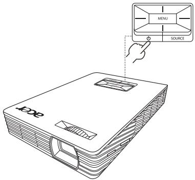 ACER C112 - Mise sous tension du projecteur - 3