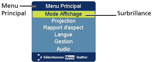 ACER C112 - Utiliser les menus OSD - 1