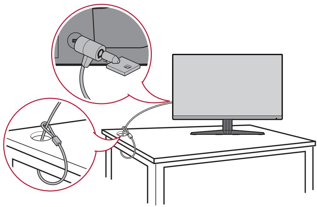 VIEWSONIC XG2405 - Utilisation de la fente de sécurité - 1