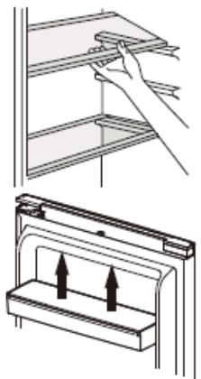 DE DIETRICH DRS1224FS - Using the shelves - 1