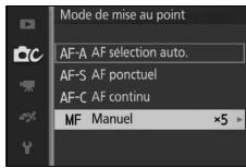 NIKON 1 AW1 BK 11-27.5 - Sélectionnez la mise au point manuelle. - 2