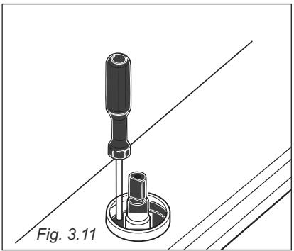 WESTLINE WPGO2GN - La vis de réglage se trouve dans l'arbre de commande ou sur la surface supérieure du robinet, tout après d'arbre de commande (Fig. 3.11): - 1