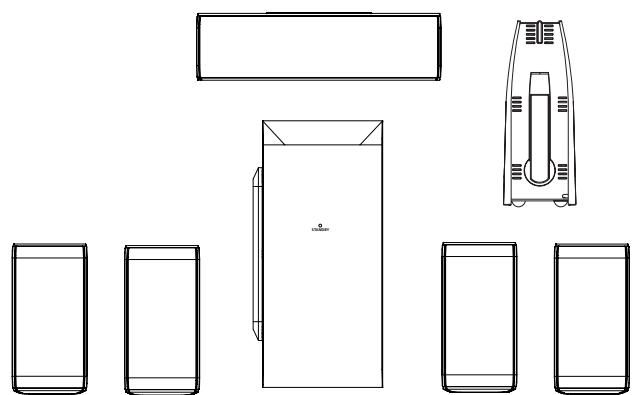 THOMSON LDPL 930 VD - Déballage des Enceintes - 1