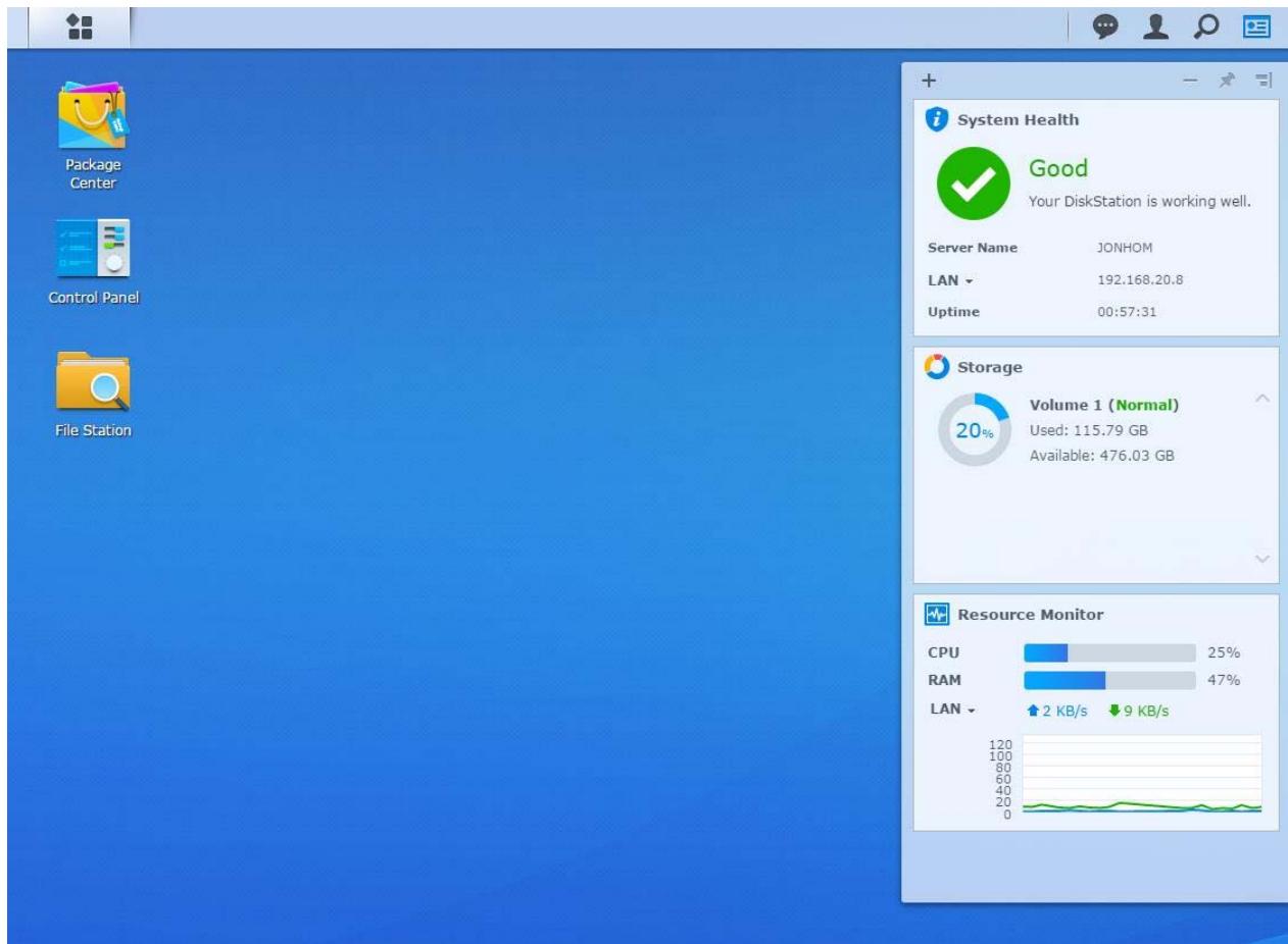 SYNOLOGY DS216+ II - Widgets - 1