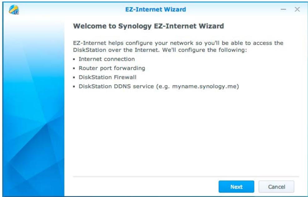 SYNOLOGY DS216+ II - Utiliser l'assistant EZ-Internet Wizard - 1