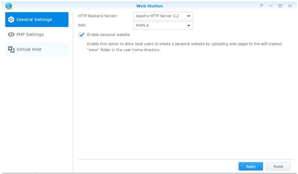 SYNOLOGY DS216+ II - Utilisation de Web Station pour héberger des sites Web - 1