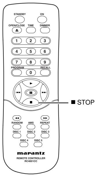 MARANTZ CC 4001 - EFFACER LES PLAGES PROGRAMMÉES - 1