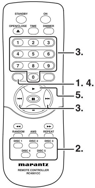 MARANTZ CC 4001 - LECTURE DE PLAGES DANS UN ORDRE PARTICULIER (LECTURE PROGRAMMEE) - 1