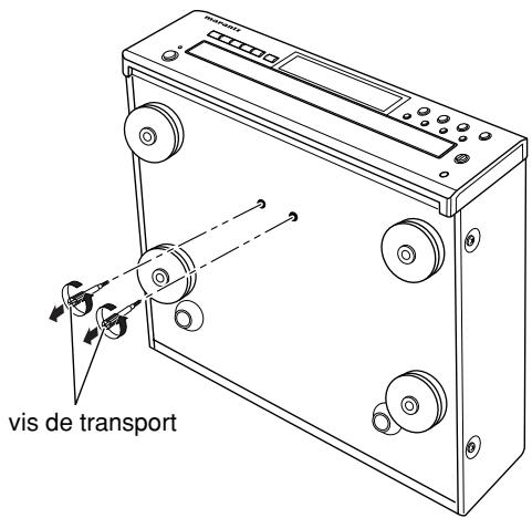 MARANTZ CC 4001 - REMARQUES CONCERNANT LE RETRAIT DES VIS DE TRANSPORT - 1