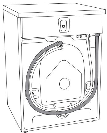 DARTY W2084.W/2 - INSTALLATION DU FLEXIBLE DE VIDANGE - 1