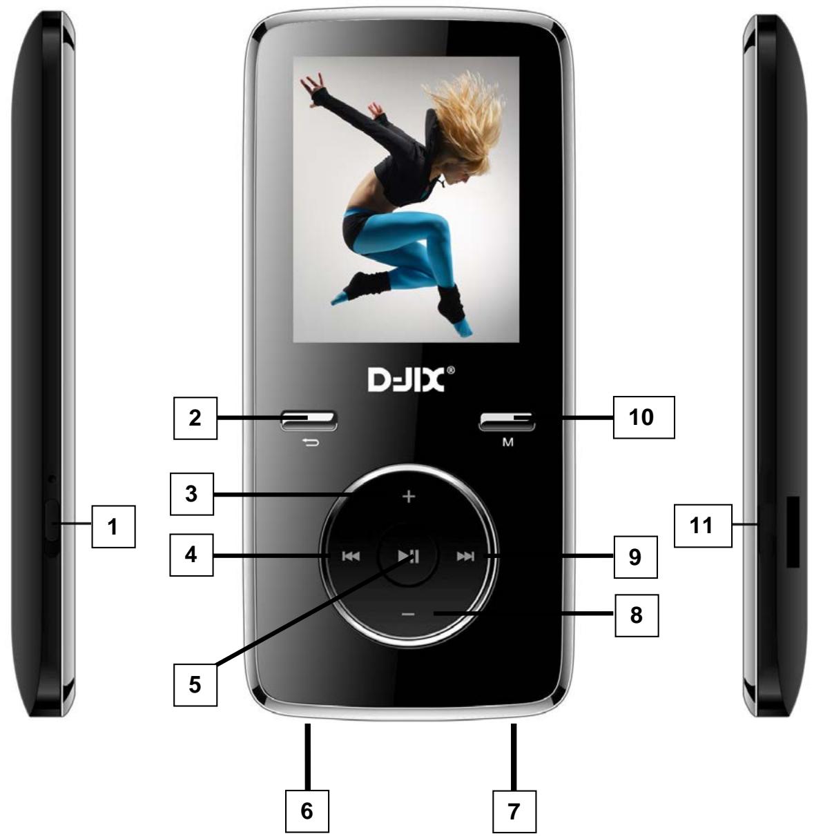 D-IIX M350 8 GO FM NOIR - Contenu de l'emballage - 1