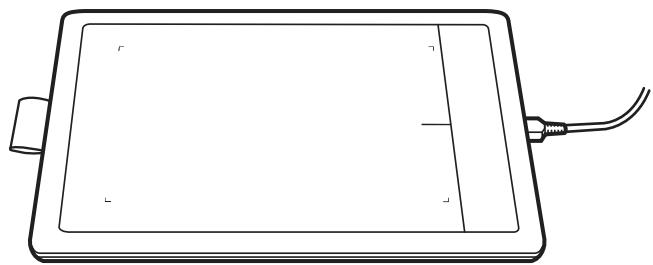 WACOM ONE BY WCM SMALL - Utilisation de la main gauche : - 1